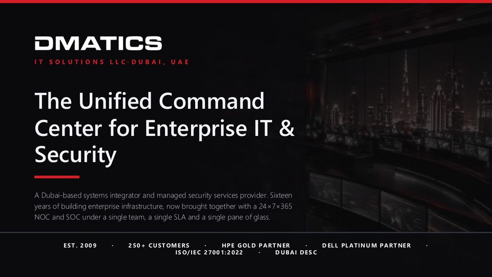 Cover of the Dmatics Command Centre Profile